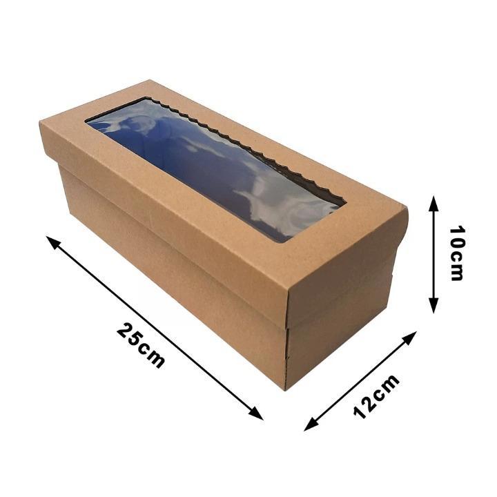 

(10 Pcs)Kotak Kue Bolu Gulung 25x12x10cm Dus Bolu Brownies Box Pudding Kemasan Cup