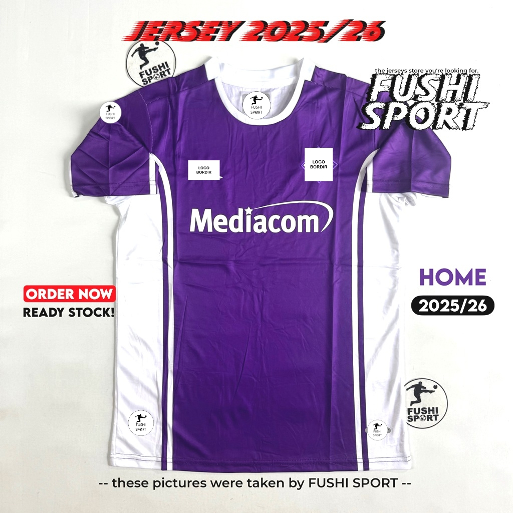 Jersey Baju Bola 2025 2026 Fiorentina Home New