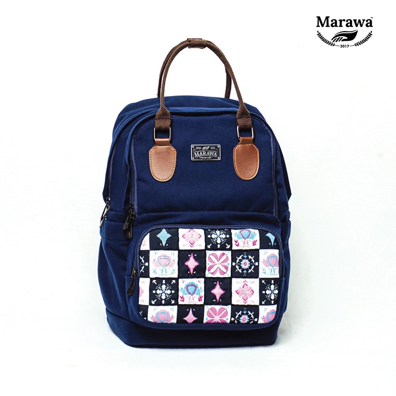 MARAWA Koda - Elvee Backpack Tas Ransel Tas Laptop Handmade Navy