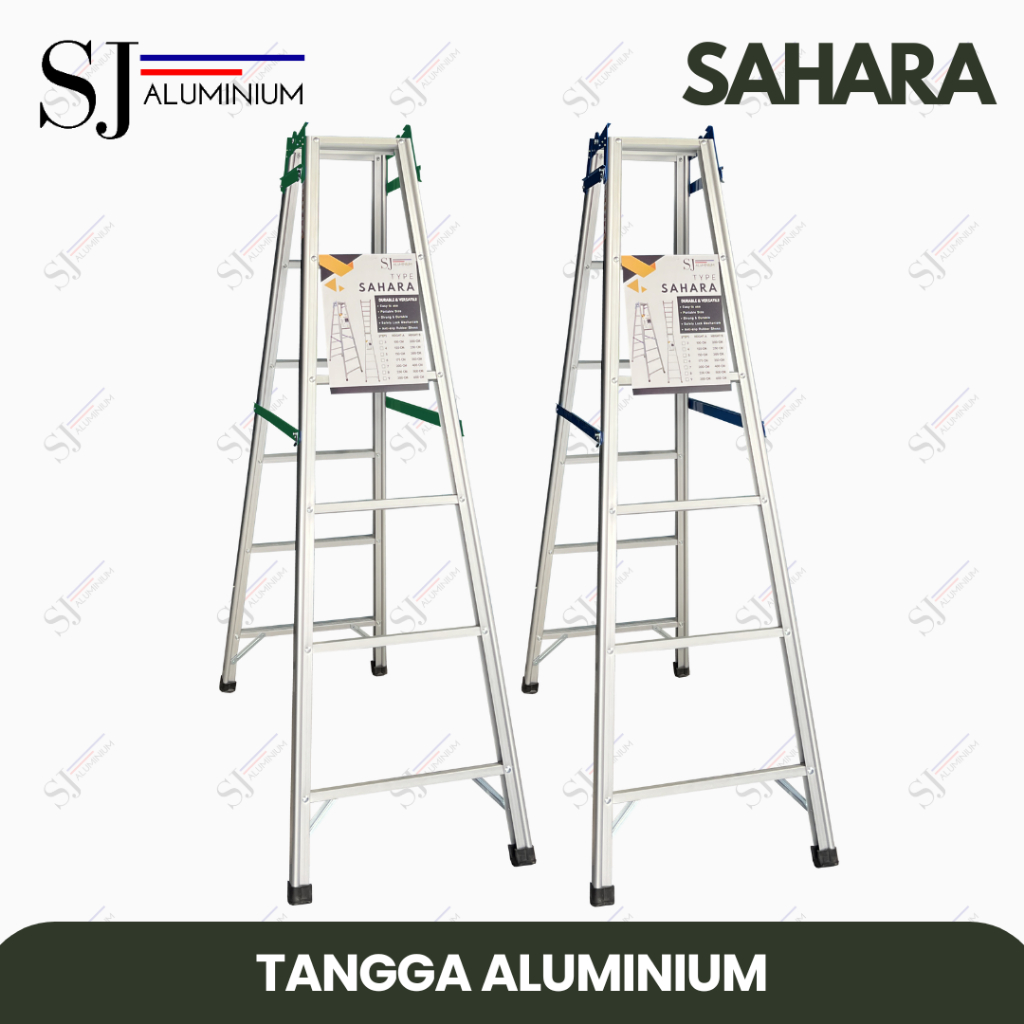 [SJA] SAHARA - Tangga Lipat Aluminium / Tangga Aluminium Lipat / Tangga Jumbo Multifungsi - Ukuran 1