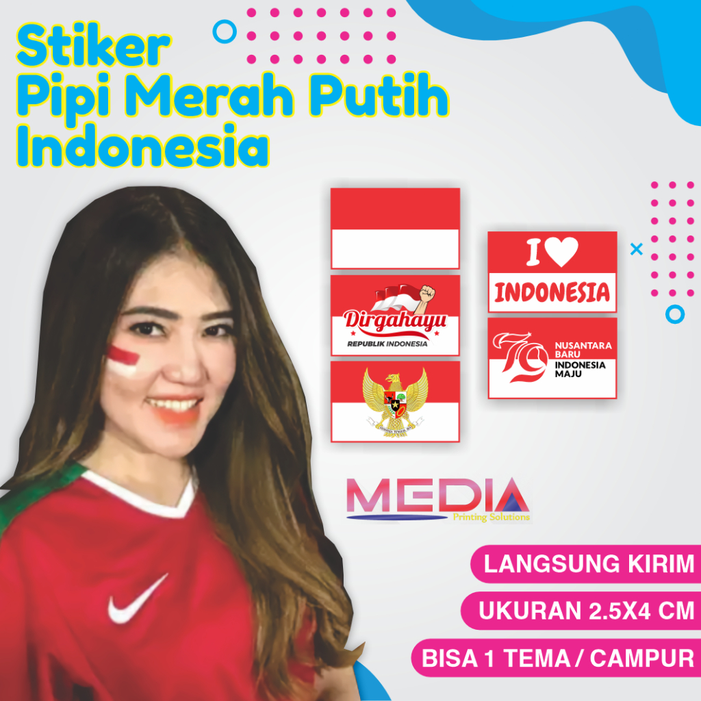 

Stiker Pipi Merah Putih Bendera Indonesia 17 Agustusan