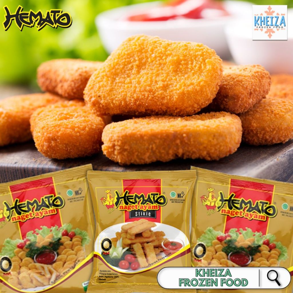 

HEMATO GOLD Naget Ayam Gold - Chicken Nugget Hemato Reguler 250gr - Kheiza Frozen