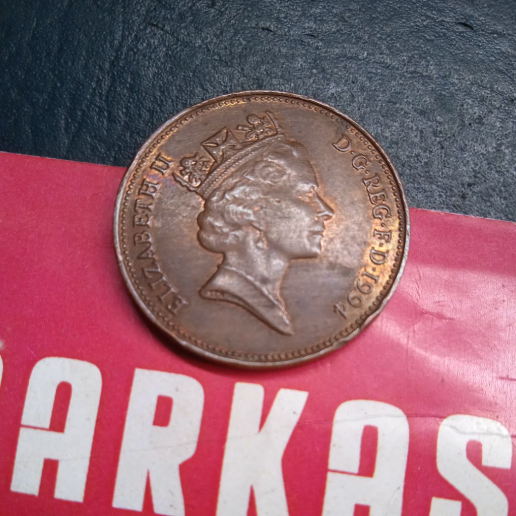 Uang Koin Inggris 2 pence tahun 1994