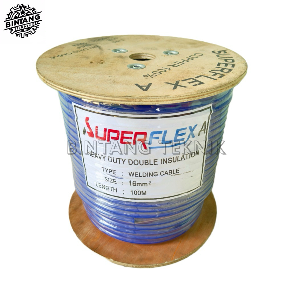 KABEL LAS LISTRIK SUPERFLEX 16MM FULL TEMBAGA / SUPERFLEX KABEL LAS 16MM FULL TEMBAGA