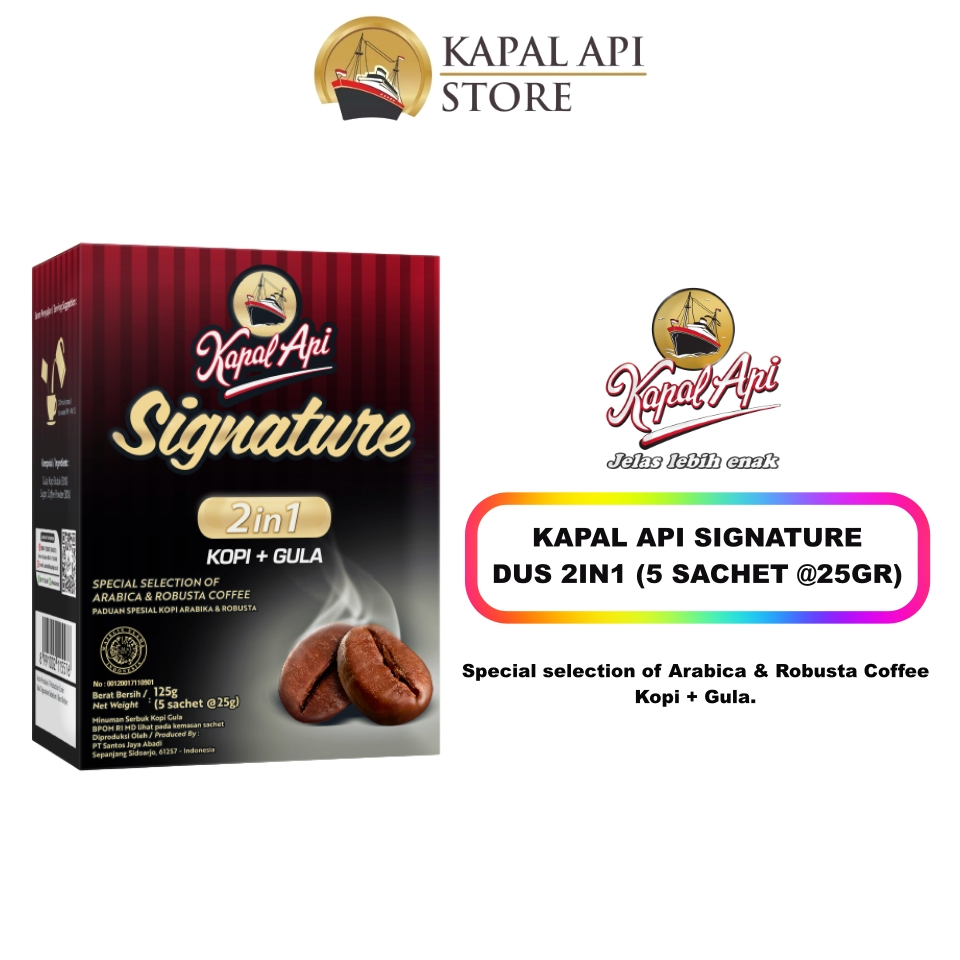 

[oddsolshop] pekanbaru/Kapal Api Signature Kopi 5 PCS 25GR Minuman Bubuk Instan Coffee Powder Drink