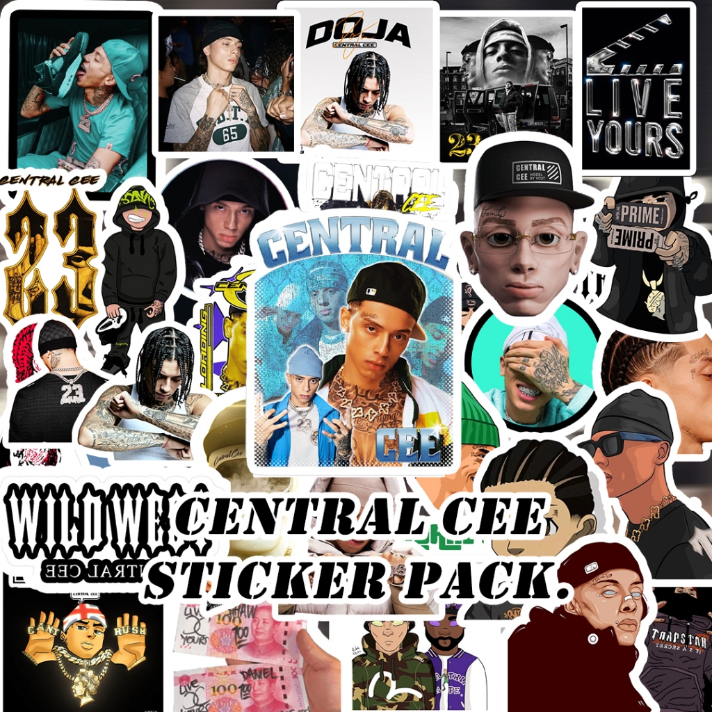 

Sticker Central Cee pack 20Pcs - Aesthetic Hip-Hop, Tempel Laptop & HP