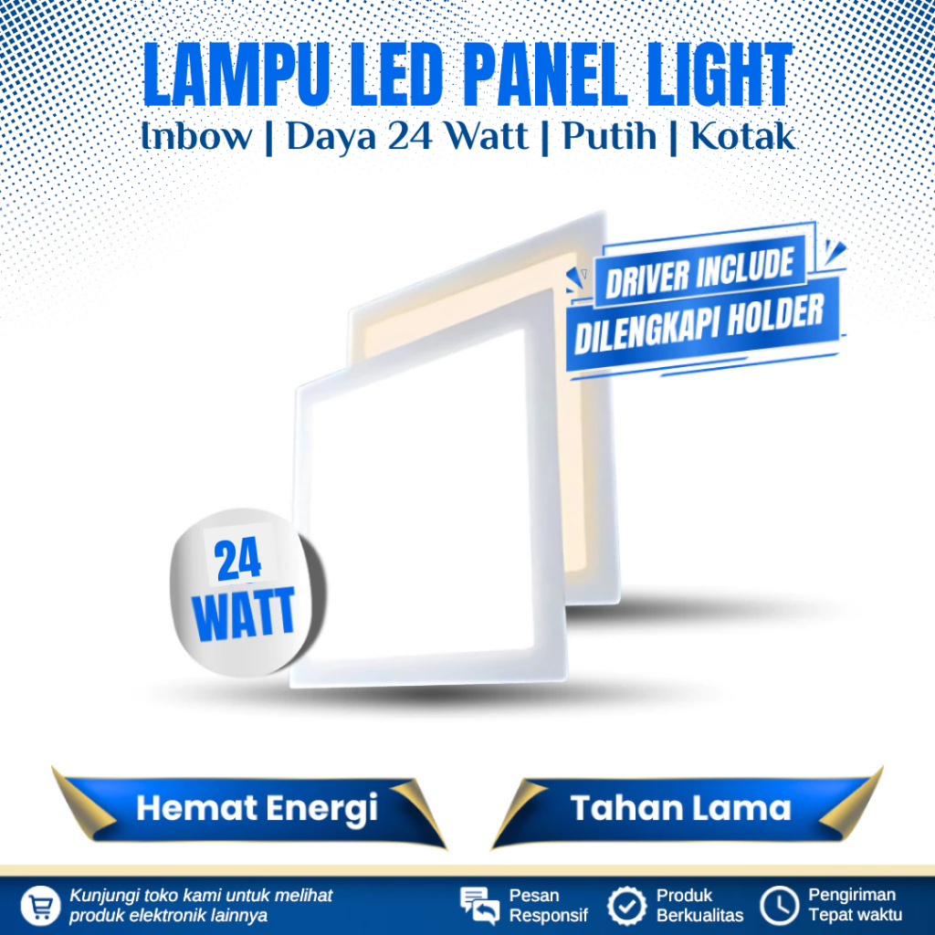 LAMPU DOWNLIGHT LED INBOW 24 WATT KOTAK CAHAYA PUTIH LAMPU LED PANEL LIGHT 24 WATT INBOW KOTAK