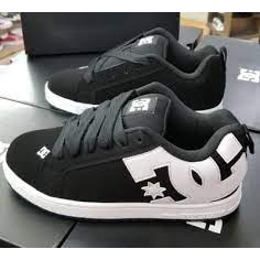 Sepatu Black White Dc Court Gemuk Sepatu Pria Wanita Sneakers Gemuk Trandy Terbaru