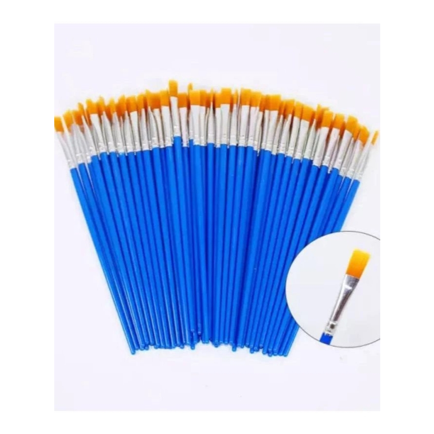 

Kuas Lukis Flat Nylon Biru untuk Body Dan Face Painting / Kuas Make Up Artist & Hobi Seni