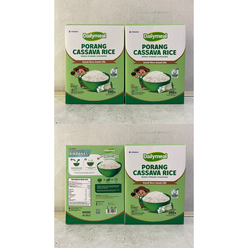 

Dailymeal beras porang singkong 1 box 7 sachet x 40 gram | beras porang dailymeal | beras porang