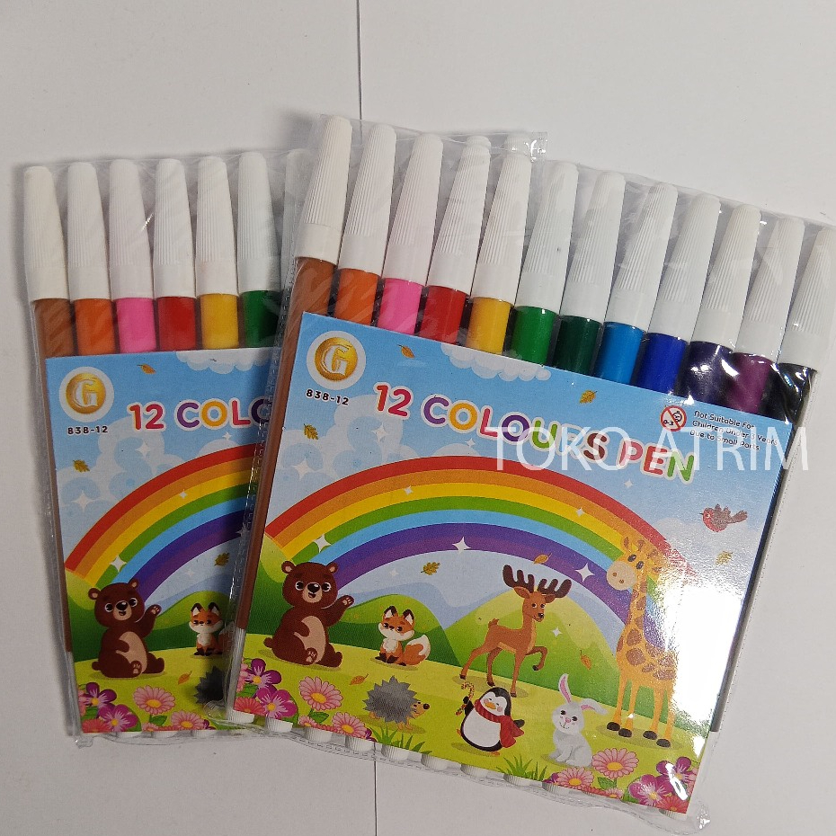 

SPIDOL KECIL 12 WARNA MURAH | Spidol 12 Warna Spidol Gambar | 1 Set isi 12 pcs