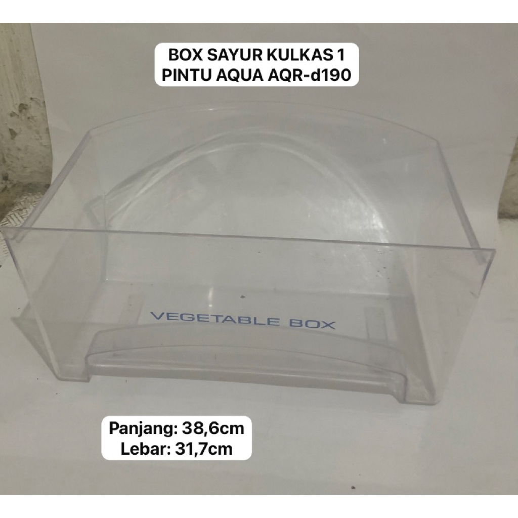 TERMURAH | BOX SAYUR KULKAS 1 PINTU AQUA AQR-D190 SECOND ORIGINAL