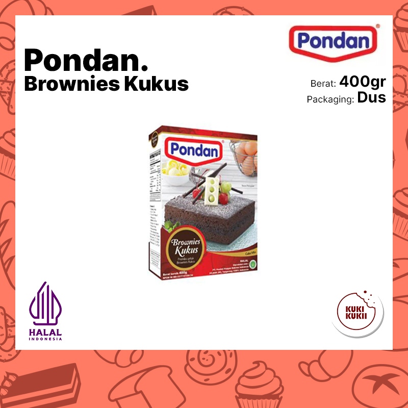 

Pondan Brownies Kukus 400gr | PONDAN Premix Brownies Kukus Box 400 gram