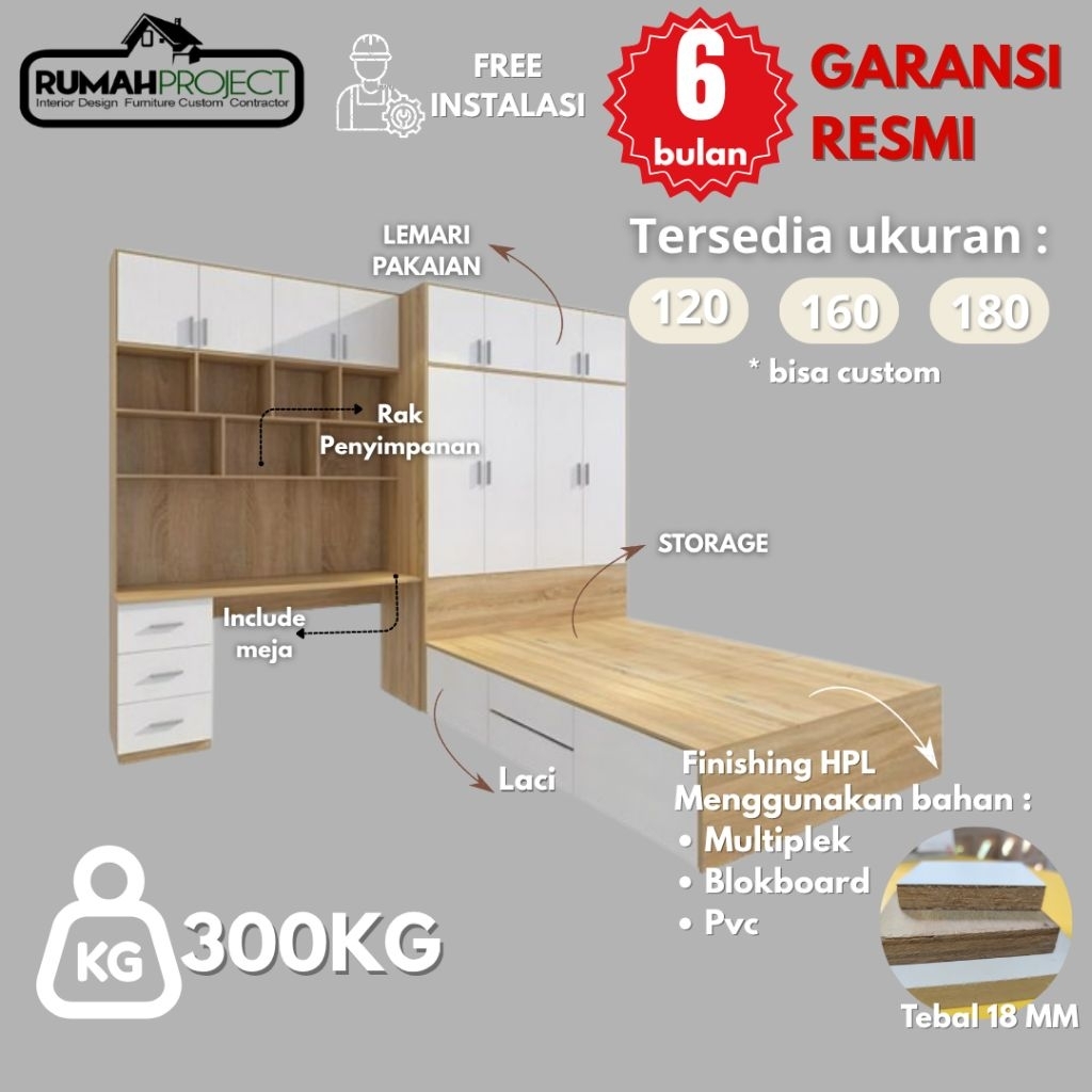 DIPAN SET LEMARI DAN MEJA | DIPAN CUSTOM | DIPAN MINIMALIS | DIPAN