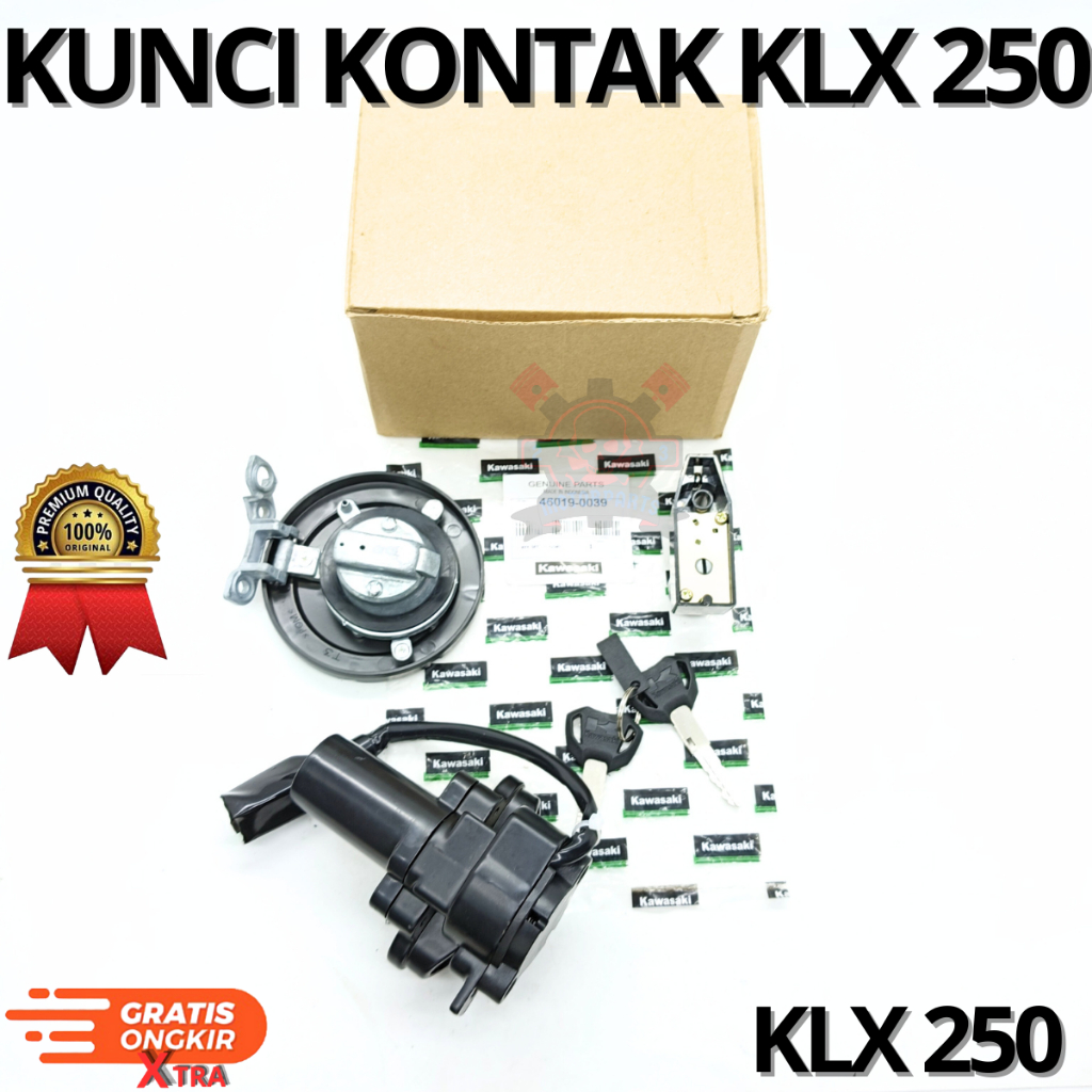 Kunci Kontak Kawasaki KLX250 Konci Motor Set KLX 250 Key Set Kualitas Asli Original KGP
