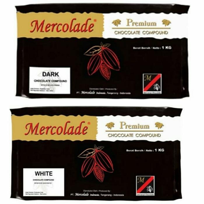 

Mercolade Coklat Compound 1kg / Dark White Choco Blok / Cokelat Batangan Padat