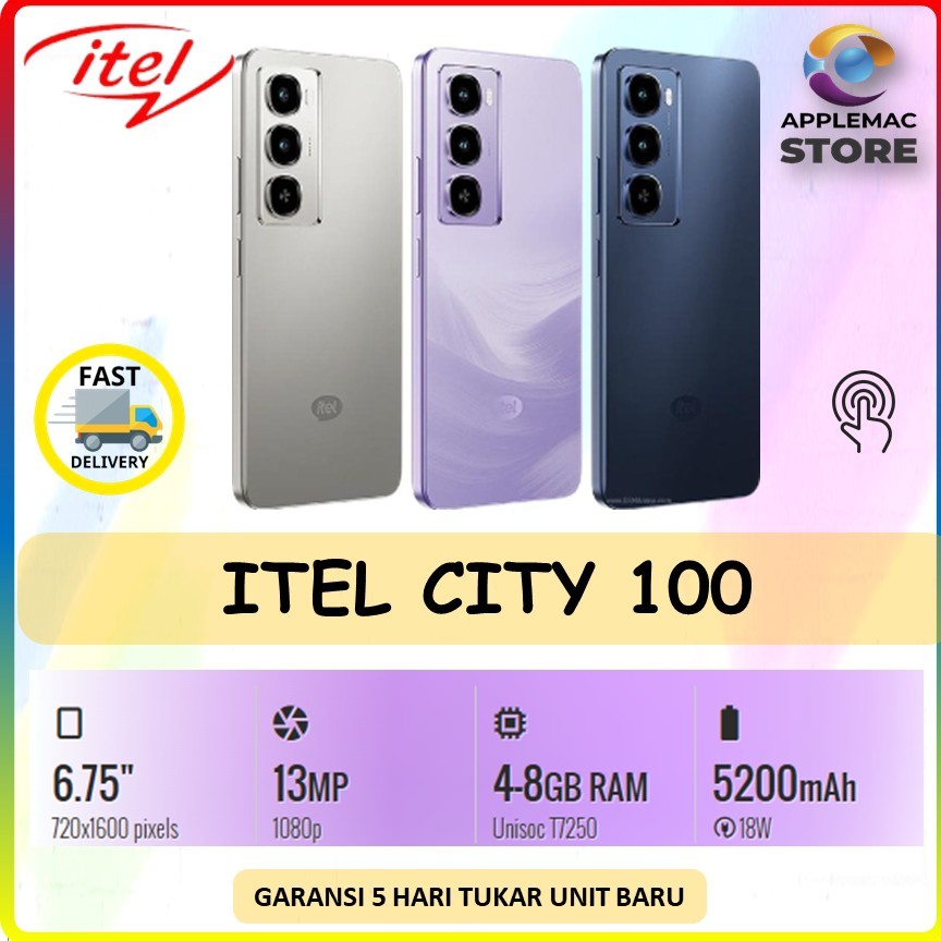 HP ITEL CITY 100 GARANSI RESMI ITEL INDONESIA 128GB