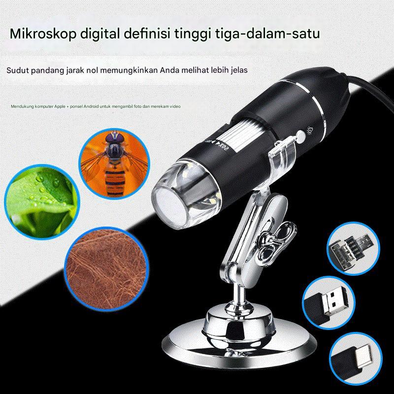 MIKROSKOP DIGITAL ORIGINAL Definisi Tinggi Kaca USB Kaca Pembesar 1600x MICROSCOPE