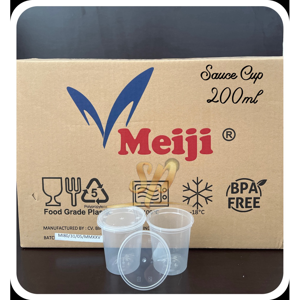 Thinwall sauce cup 200ml isi 50pcs / saus cup 200ml