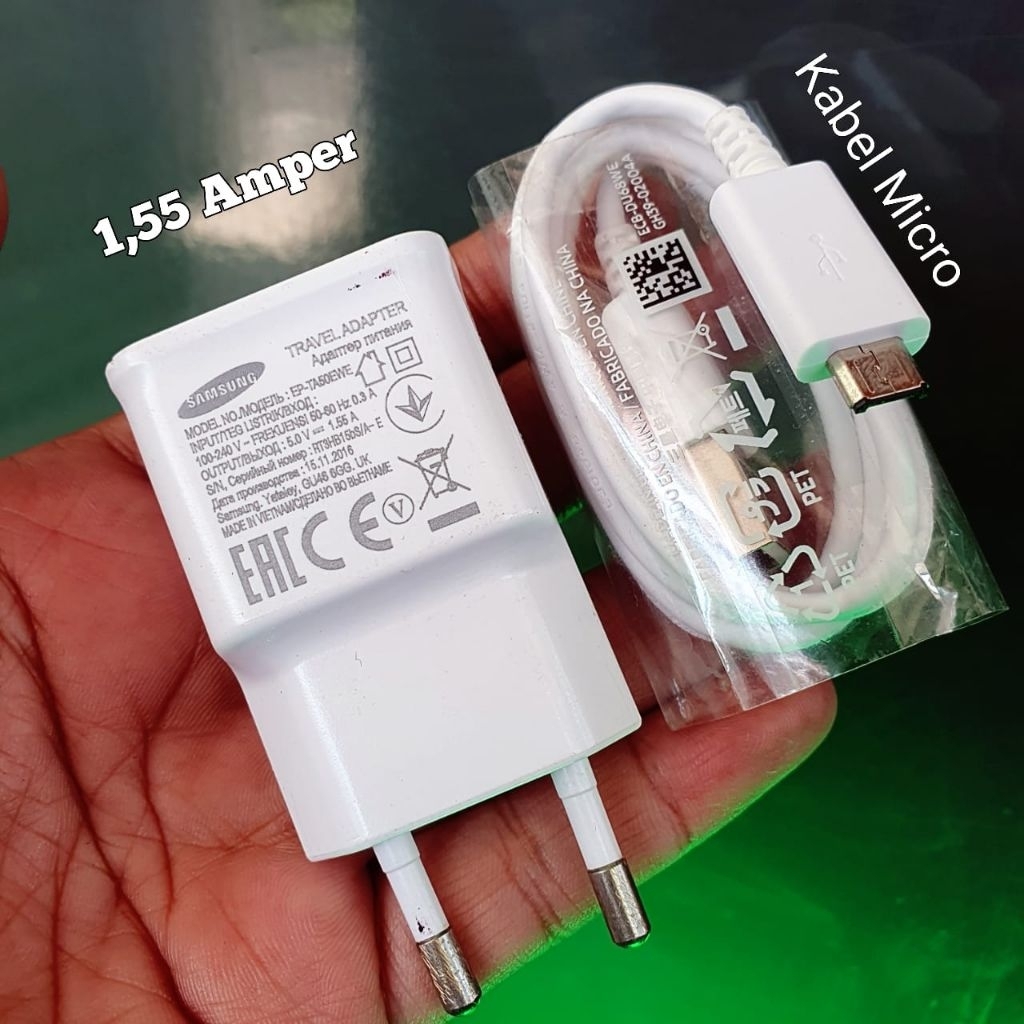 Charger Galaxy Sam 1.55Amper Copotan J8 J7  A7 2018 A6 plus l A5 I A3 TAb A A8 ORIGINAL 100% Bawaan 