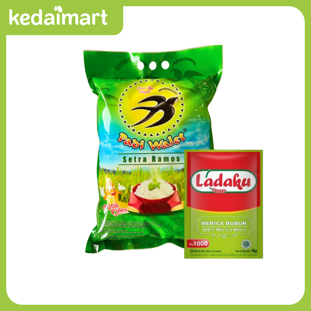 

Padi Walet Beras Setra Ramos 5 Kg + Ladaku Merica Bubuk Pcs
