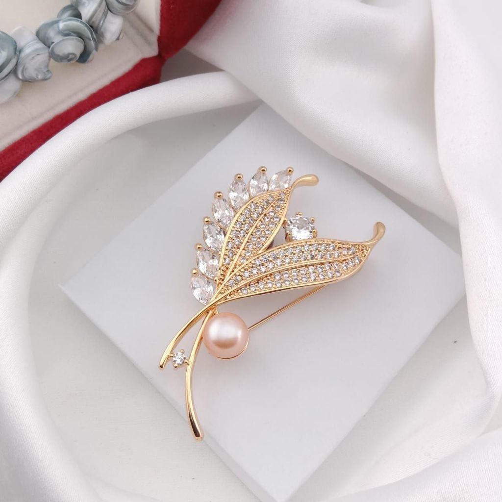 [AB]LOMBOK PARADISE PERHIASAN AKSESORIS FASHION BROS BROOCH MUTIARA TAWAR KUALITAS PREMIUM ORIGINAL 