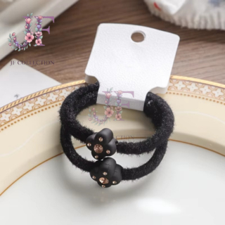 JF Collection - Gelang Rambut Elastis Brown Model Dadu Karet Kualitas