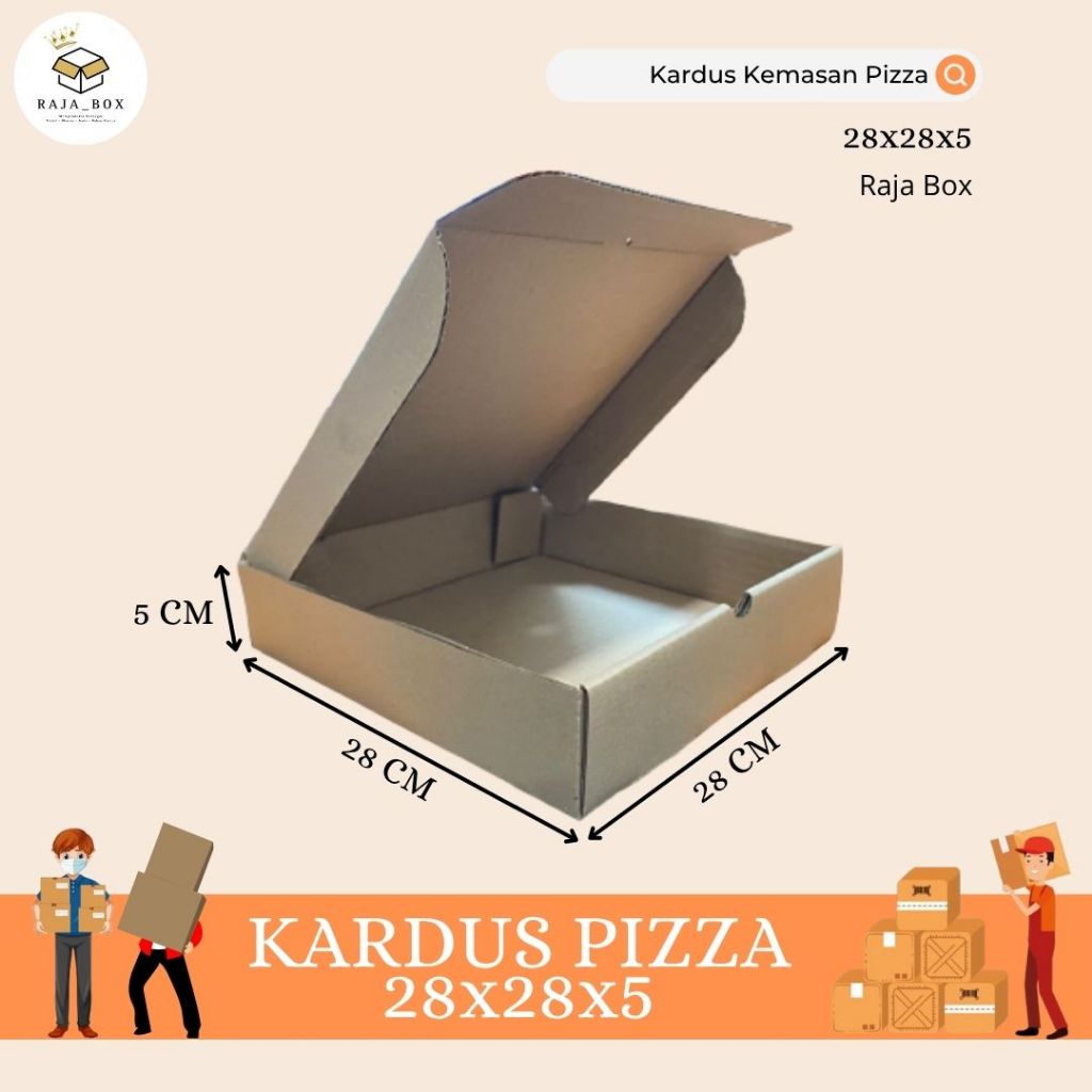 

Kardus Pizza 28x28x5 Box Pizza/Kemasan Pizza