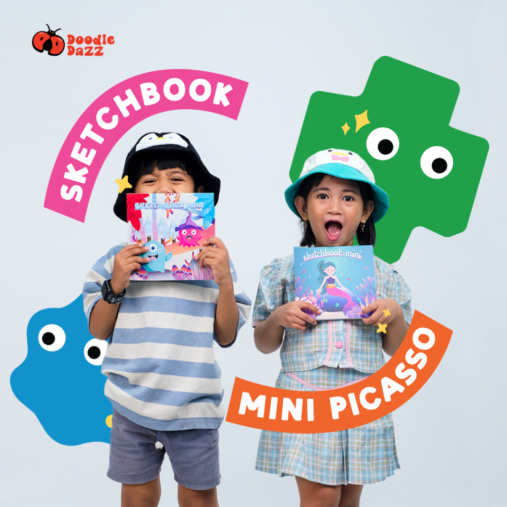 

Doodle Dazz Sketchbook Mini Picasso| Buku Gambar Anak Anak Lucu| Sketchbook Gambar Anak| Buku Gambar Anak Motif Lucu atau Hewan