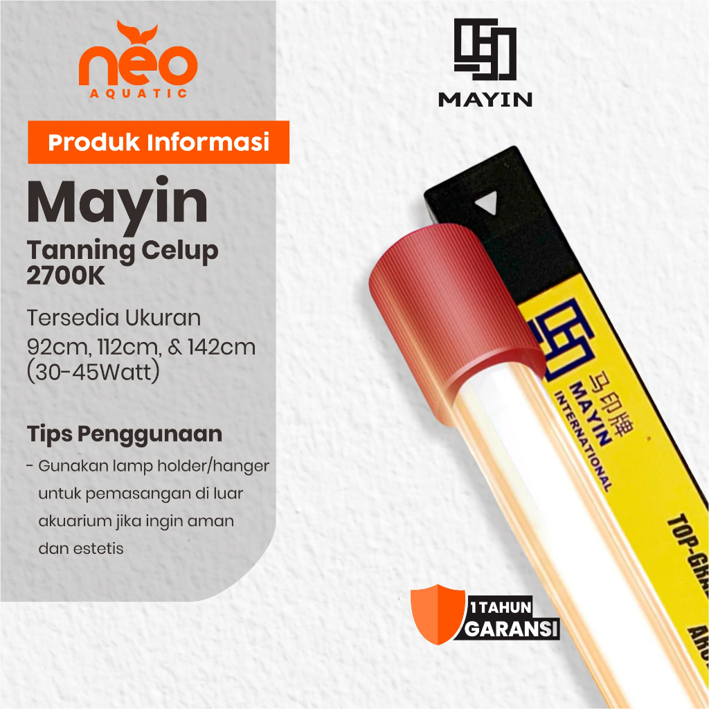 MAYIN TANNING SUBMERSIBLE T5 2700K Lampu Tanning Celup Arwana