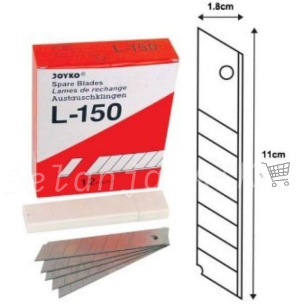 

[pak] Isi Cutter Besar Kenko L-150 1 pak • Cutter Heavy Duty Tajam & Kokoh untuk Kebutuhan Harian