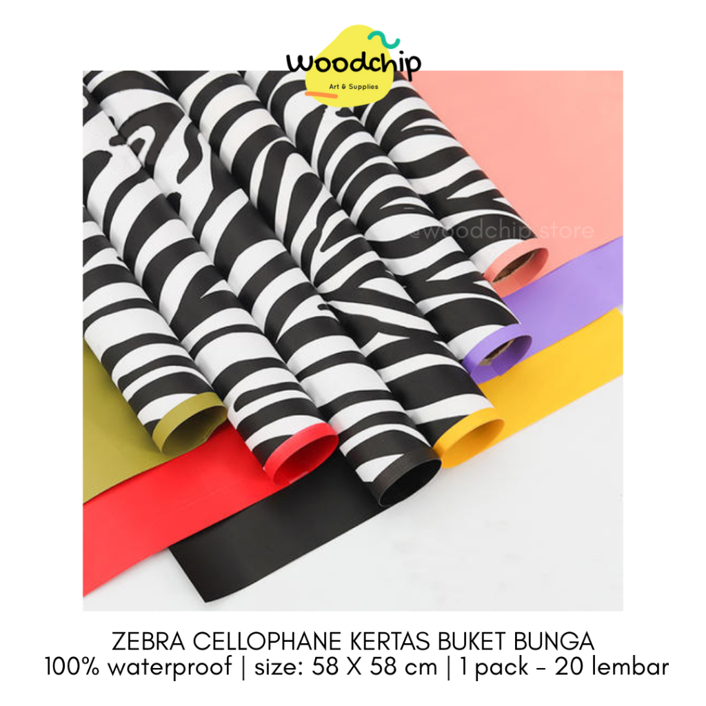 

[PACK] ZEBRA SKIN CELLOPHANE | KERTAS BUKET BUNGA BOUQUET KERTAS KADO WRAPPING PAPER GIFT WRAP