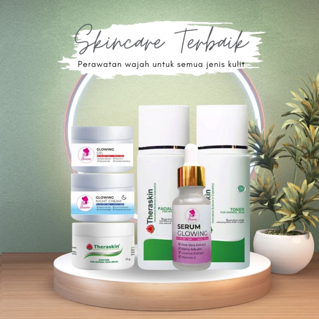 THERASKIN (SERUM GLOWING) PAKET GLOWING LENGKAP SASARO