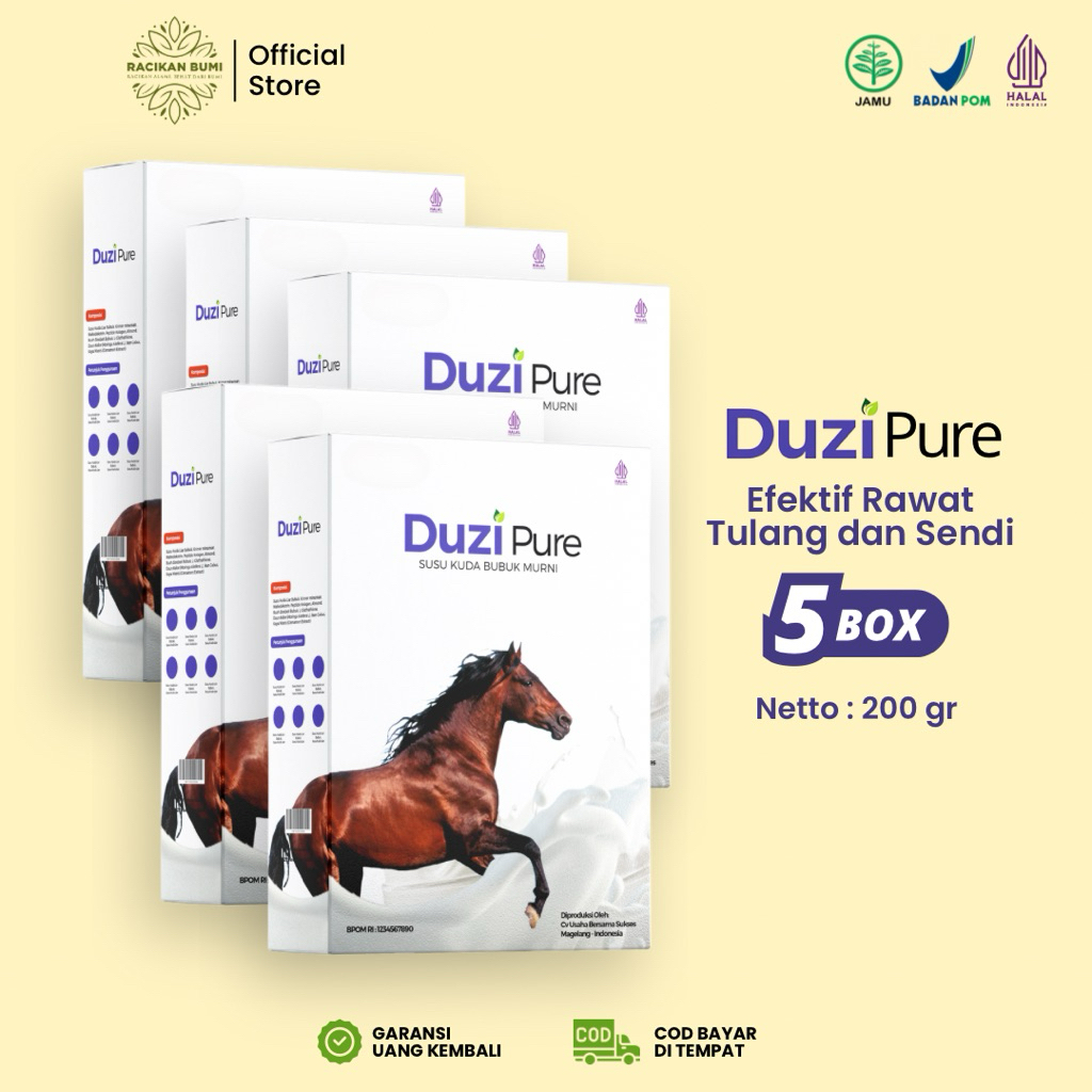 

Duzi Pure Susu Kuda Bubuk Asli Lombok Membantu Meningkatkan Stamina, Daya Tahan Tubuh, Mendukung Kesehatan Organ Dalam Paket 5 Box
