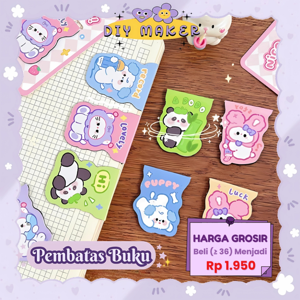 

DM Clip Pembatas Buku Lucu / Clip Buku Kertas / Pembatas Buku Magnet Lucu ATK Penanda Halaman AT37