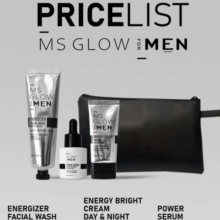 MS GLOW MEN PAKET SKINCARE LENGKAP