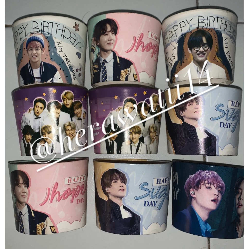 CUP HOLDER BTS OFFICIAL FANSITE EVENT ARMY V SUGA JHOPE