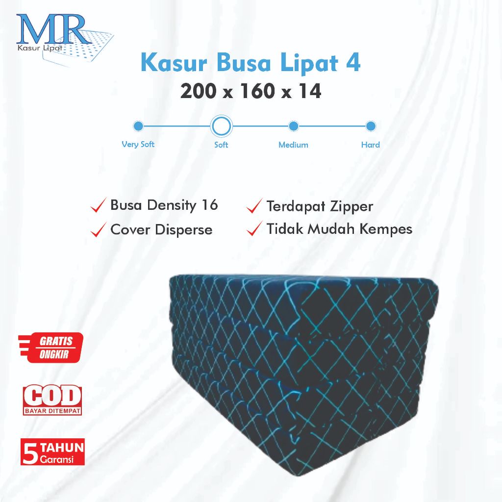 Kasur Busa Lipat 200x160 Tebal 14cm Matras Lantai Empuk