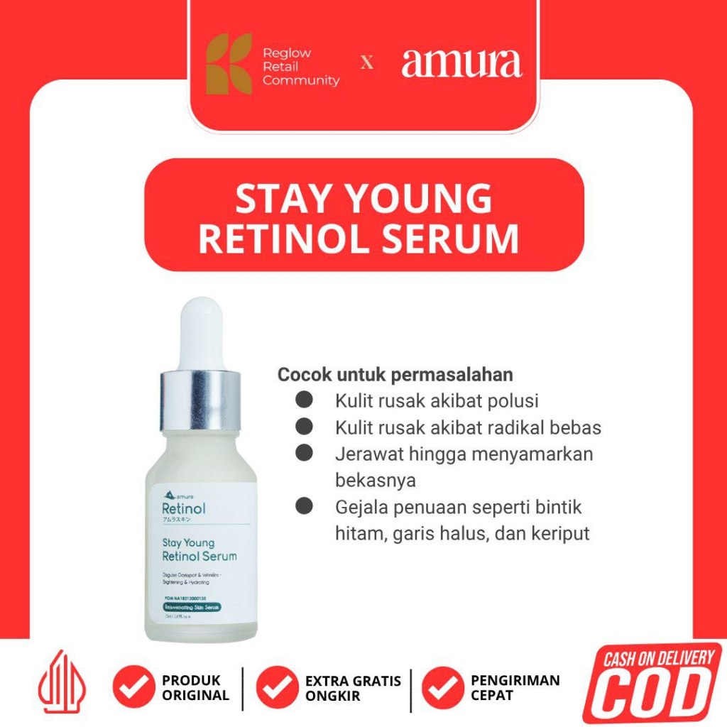 AMURA STAY YOUNG RETINOL SERUM / Retinol Amura Original