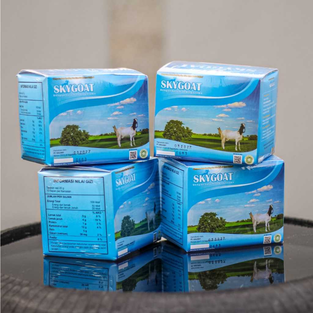 

PAKET 4 BOX Susu Etawa Skygoat | Skygoat Susu Kambing Bubuk Per Box 10 Sachet | SKYGOAT ORIGINAL