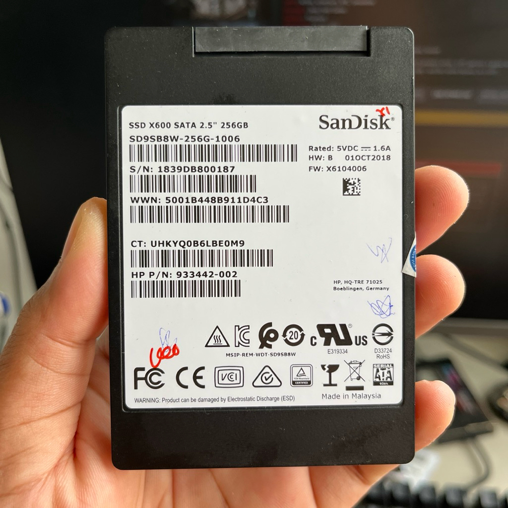 SSD SATA SANDISK 256GB SENTINEL 100% V1