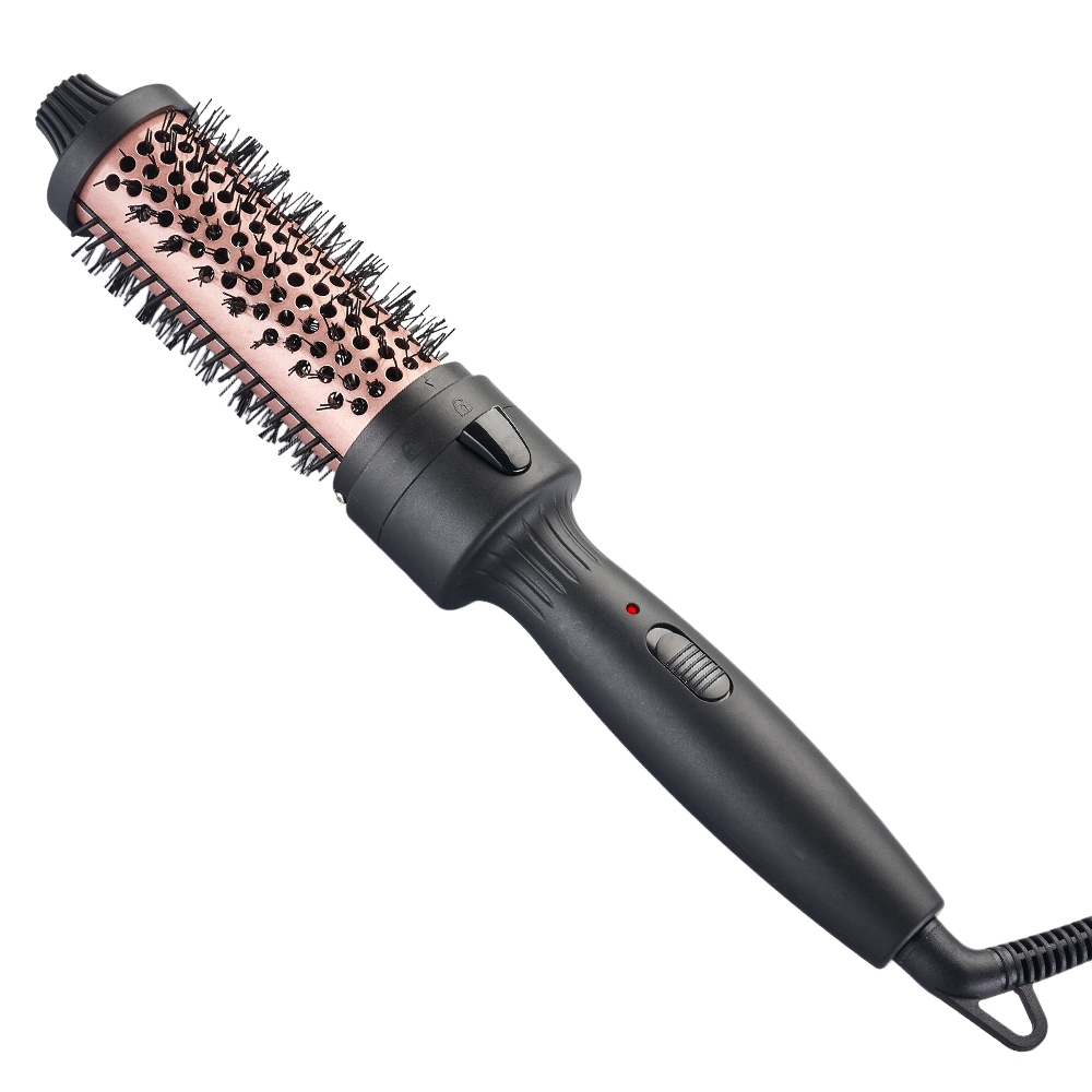 Ubeator Catok Rambut 2 in 1 Ceramic Thermal Brush: Fast Heat Hair Straightener & Curler
