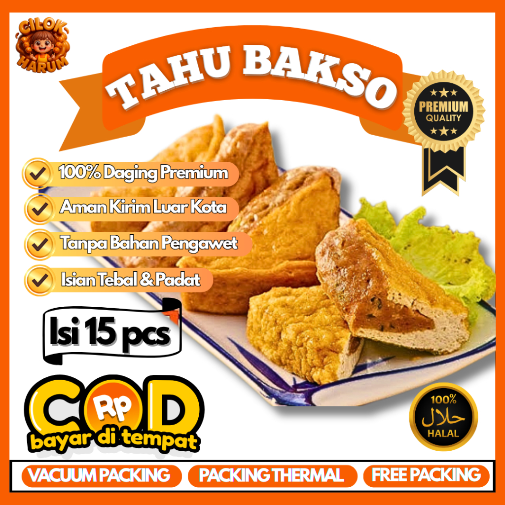 

Tahu Bakso Isi Daging Sapi 15 pcs – Frozen Food Praktis, Enak, Tanpa Pengawet
