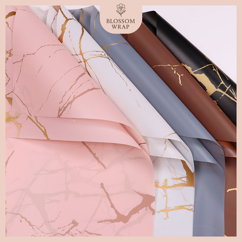 

Flower Wrapping Kertas Bunga Buket Flower Paper Cellophane Marble Florist Ecer KB20