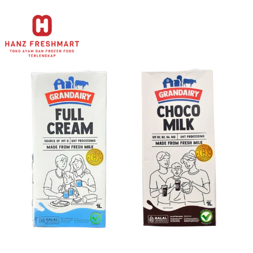 

Grandairy Susu UHT Full Cream & Coklat 1 Liter - Hanz Freshmart