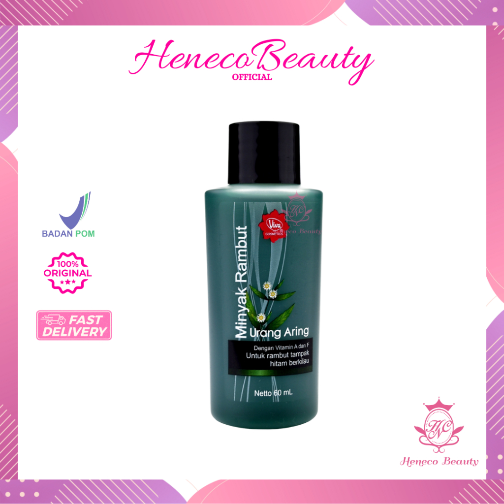 VIVA Minyak Rambut Urang Aring For Black Shine 60ml - Minyak Rambut/HenecoBeauty