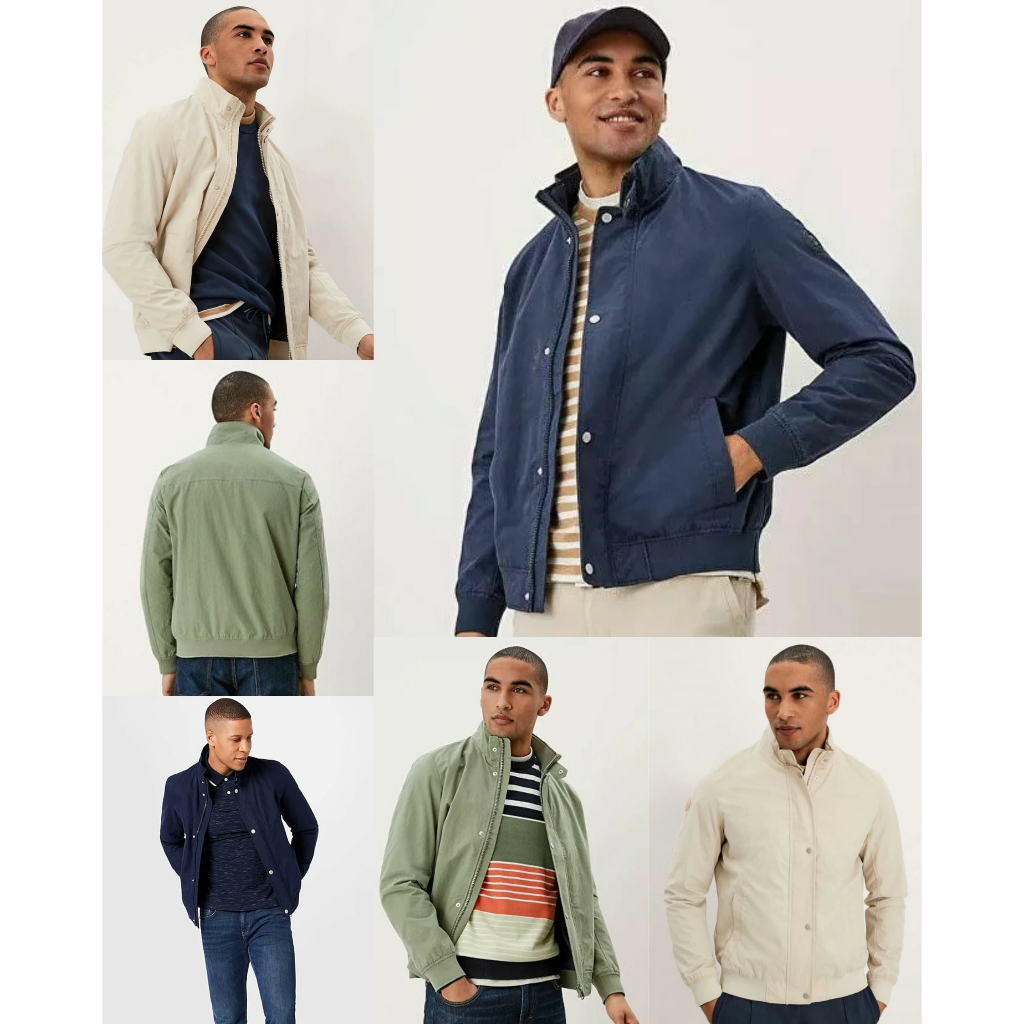 Jaket Kasual Pria S.Oliver Stand-Up Collar Jacket - 8436