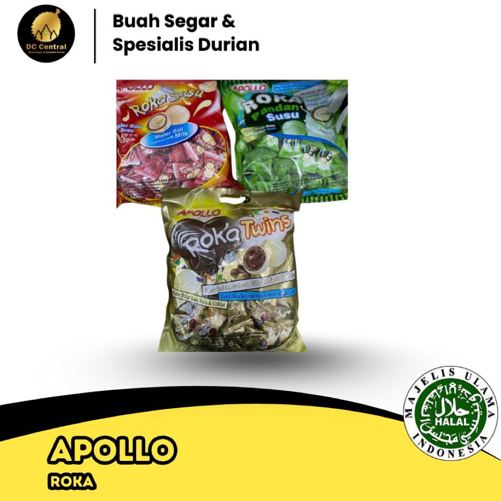 

PROMO 3 PACK LEBIH MURAH !!!! Apollo Roka Wafer Ball Chocolate 250g ( isi 50 pcs ) | Original / Chocolate | Koko | Pandan | Susu | Twins