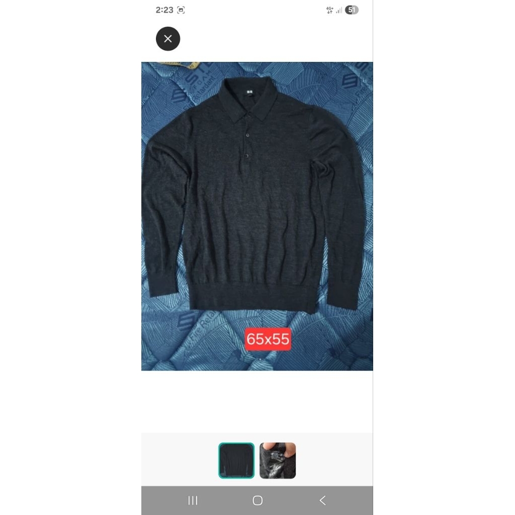 kaos polo wool uniklo