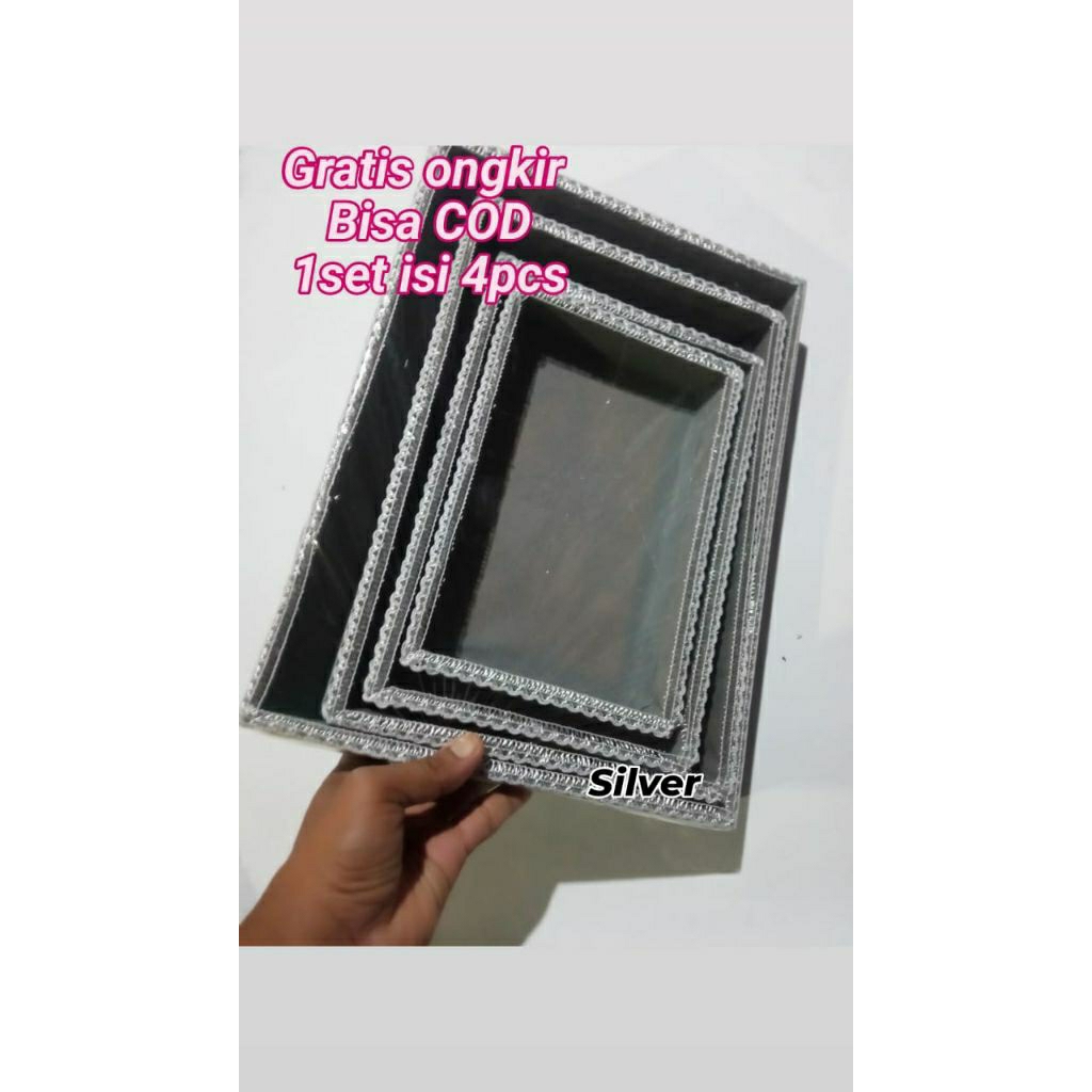 

kotak kain seserahan 1set isi 4pcs tanpa mika